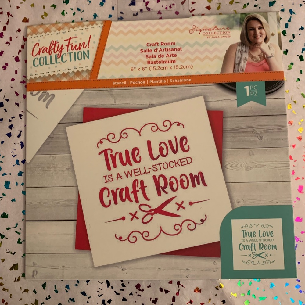 NWT Signature Collection Craft Room Stencil-Fun for card making and crafts